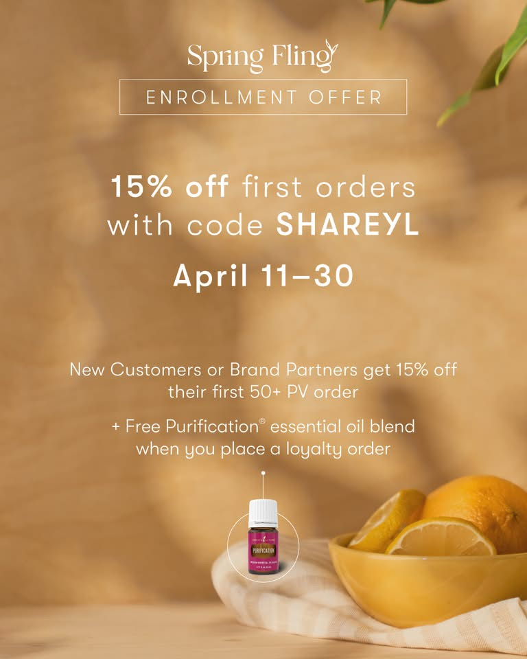 Get 15% Off Your First Young Living Order Until April 30