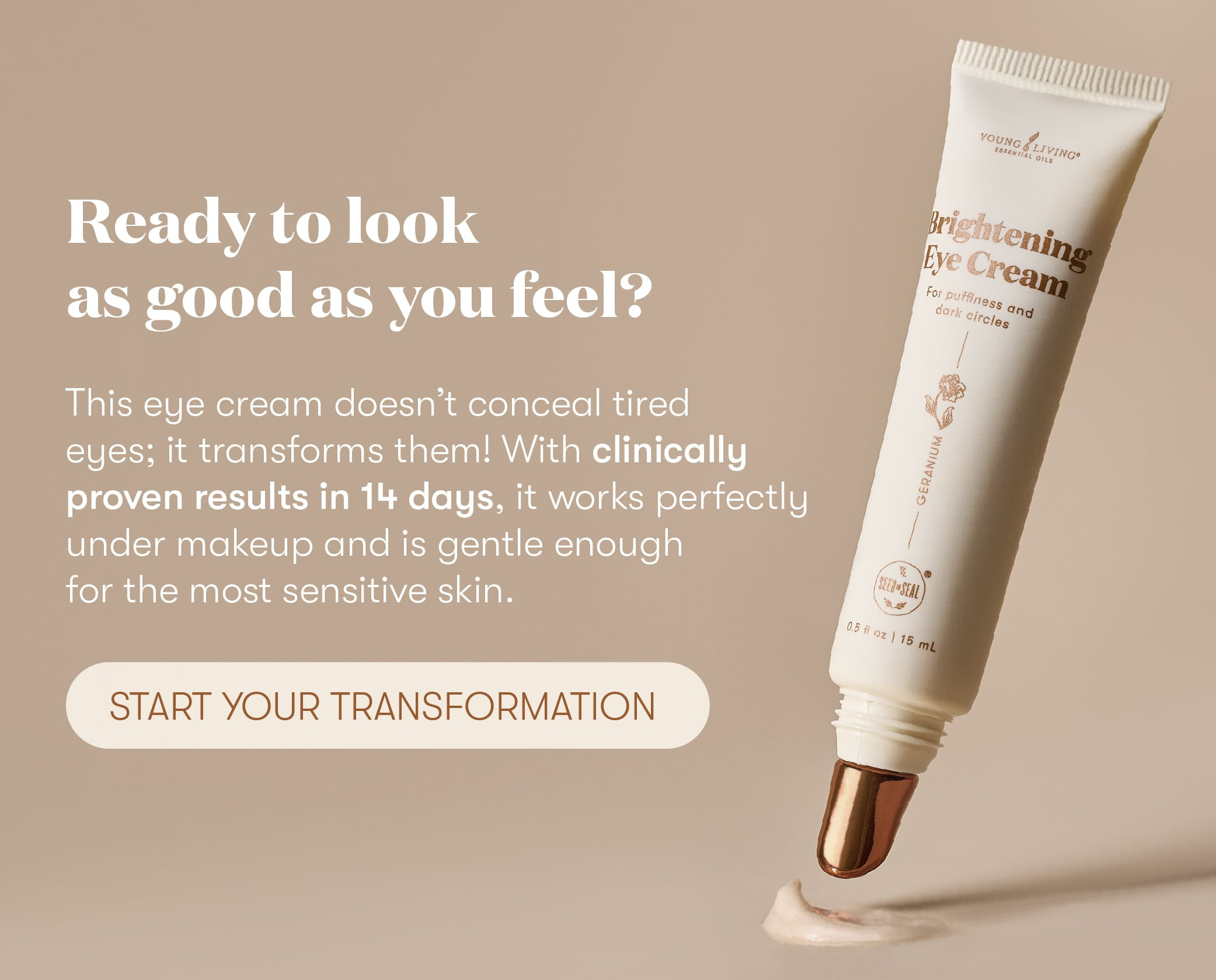 Brightening Eye Cream Clinically Proven To Reduce Dark Circles, Under Eye Puffiness, Wrinkles And Fine Lines In 14 Days